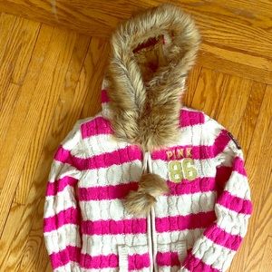 VS pink sweatshirt jacket size small